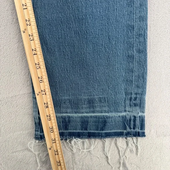 Rag Bone Peyton Mid Rise Bootcut Jeans Misty Wash‎ Distressed Raw Hem Size 30